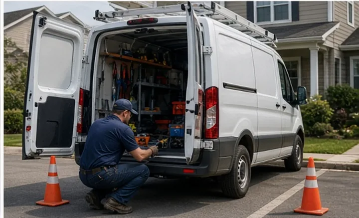 A Pipeworks van loaded out for the day's calls